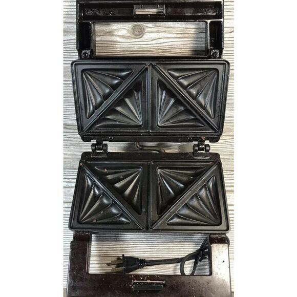 Snakmaster Grilled Cheese Maker Brown Black Corded Kitchen Appliance Vintage - Picture 4 of 12